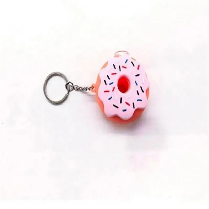 

Hot Sale Silicone Donut Shaped Smoking Pipe Multicolor Keychain Detachable Weed Pipe jhcentury, Pink