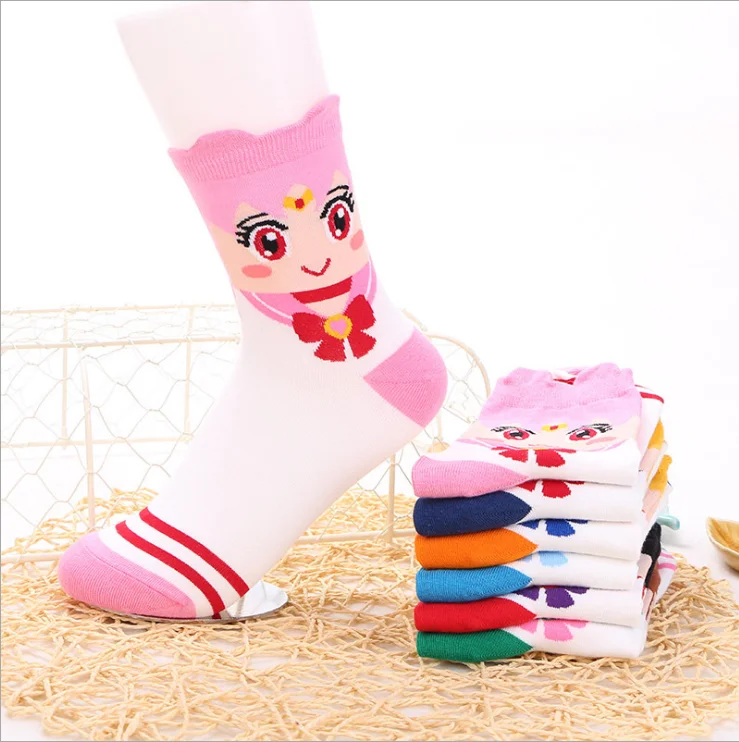 

Wholesale Japanese girl style cartoon socks women sailor moon anime socks