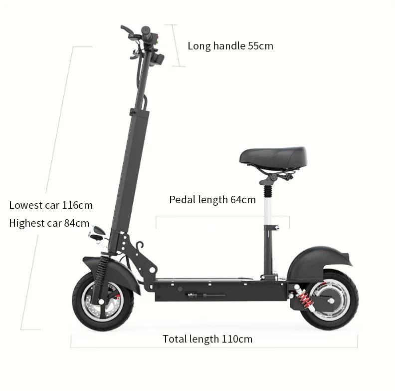 

USA warehouse Adult Foldable electric scooter with seat 48V 1000W Best Quality scooter electric 500w