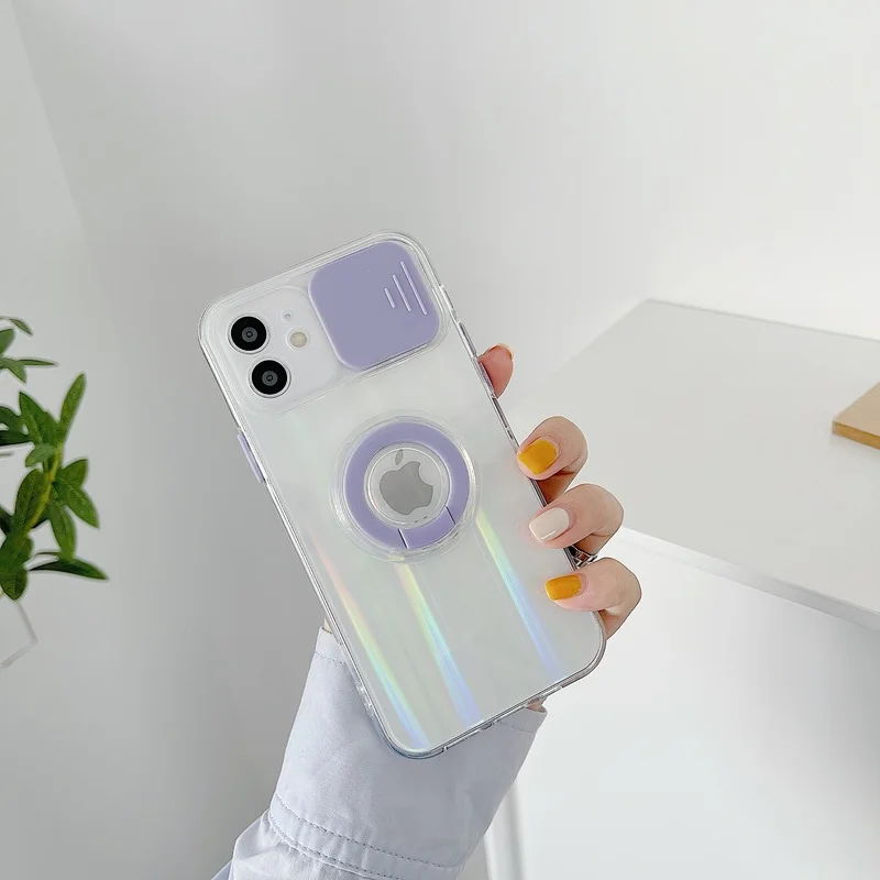 

Back Cover with Ring Holder Shockproof Clear Transparent Phone Case for iPhone 13 11 12 pro max X/XS XR 7 8 6 Plus