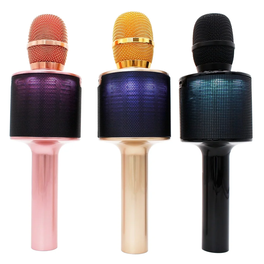 

Wireless Professional Karaoke Microphone 3 in1 Portable Handheld karaoke Mic Party Birthday Speaker For All Smartphone, Black,gold,rose gold