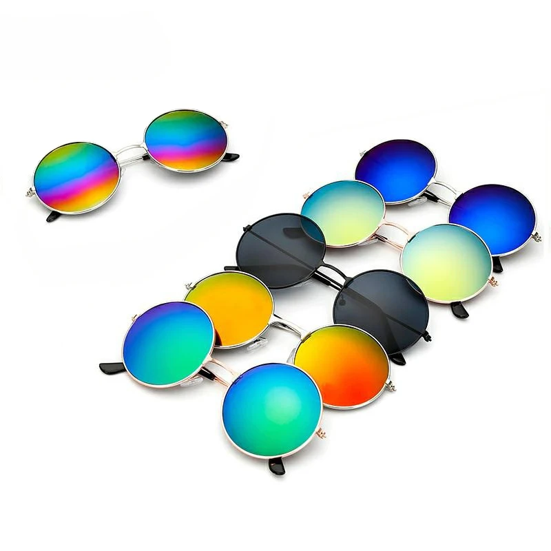 

Ready goods fashion popular circle mirror round lens men and women alloy frame sunglasses 2021, See picture