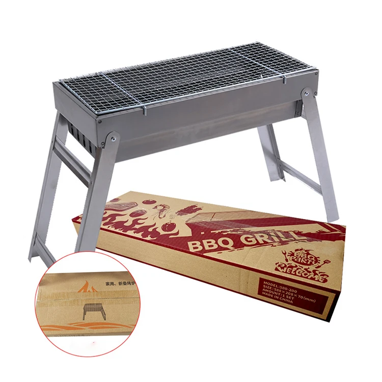 

Portable Easy Carry Stainless Steel Outdoor Camping Barbecue BBq Charcoal Grill