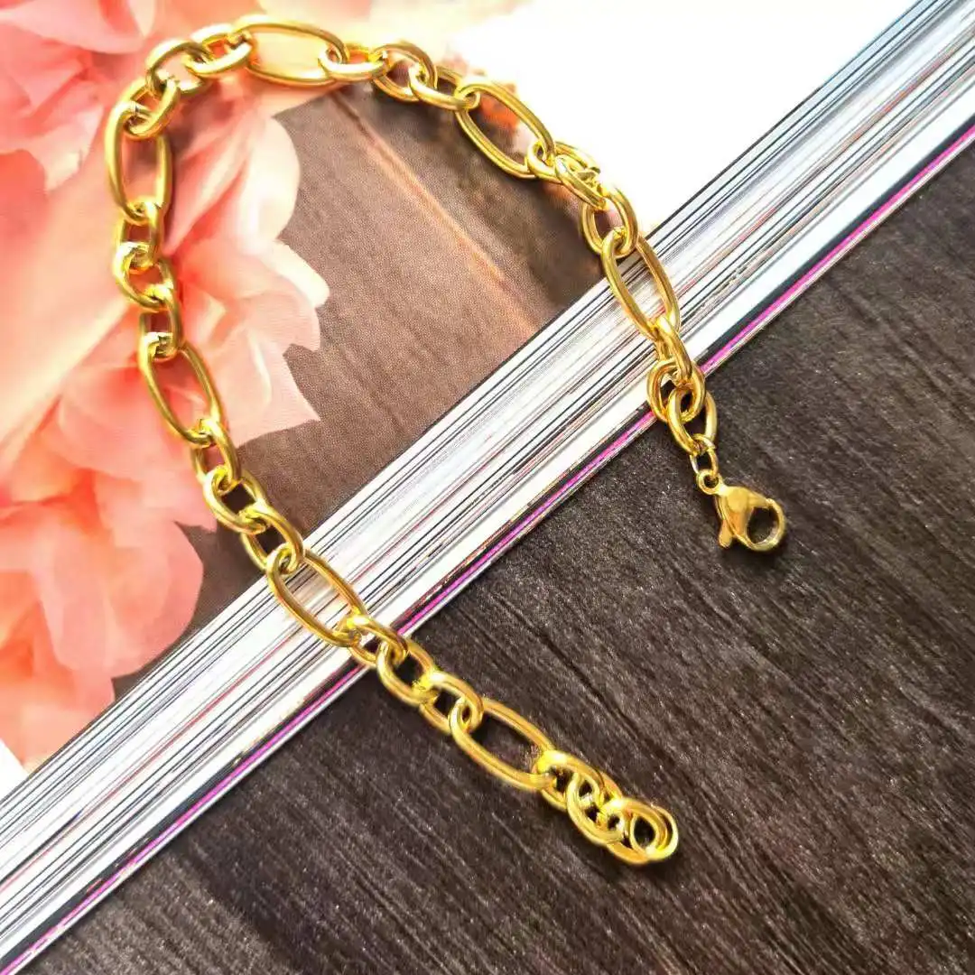 

Fashion Minimalist Gold Bracelet Chunky Bracelet Anklet 7m for Women Girl