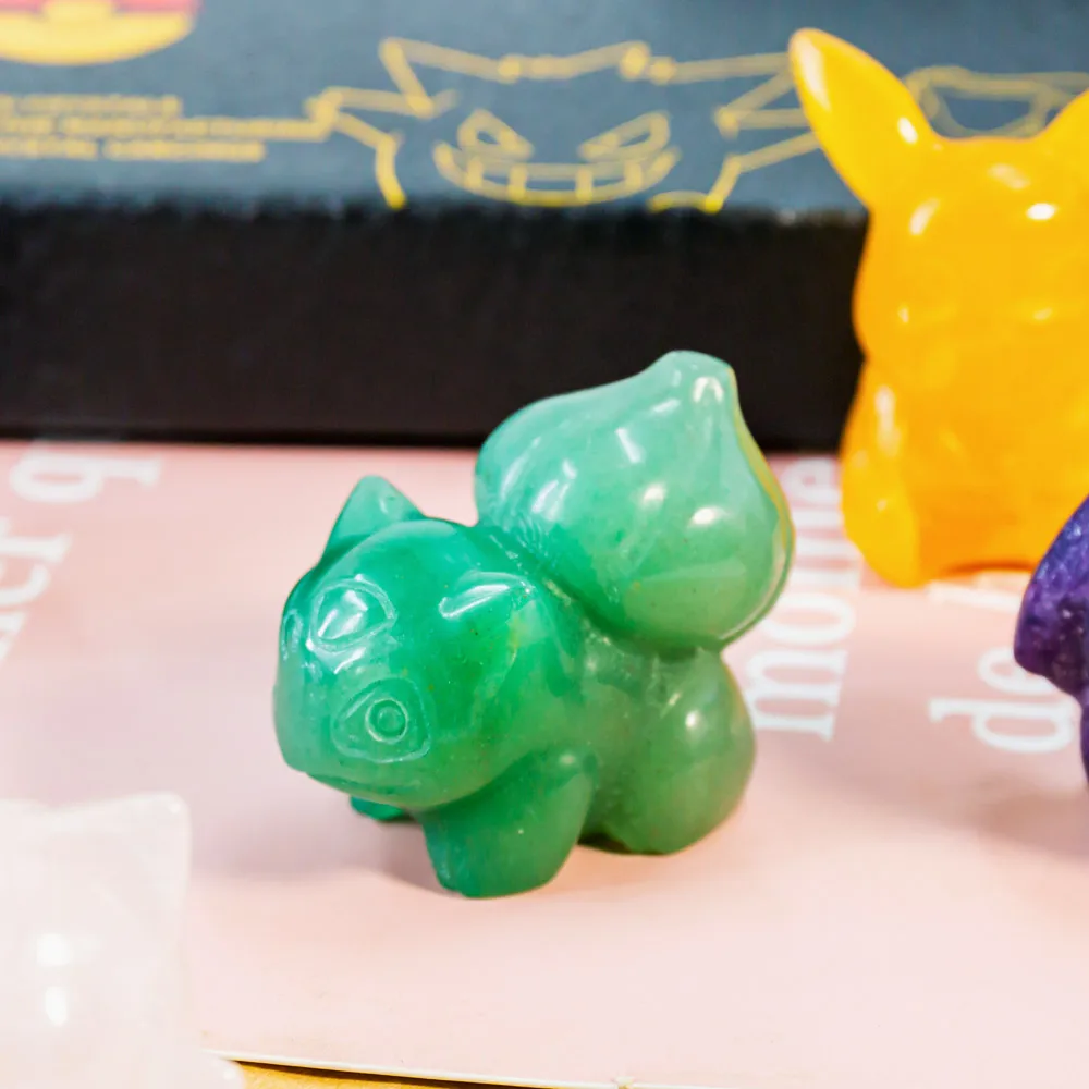 

Wholesale high quality natural folk crafts pokemon gift box healing crystal carving for home decoration