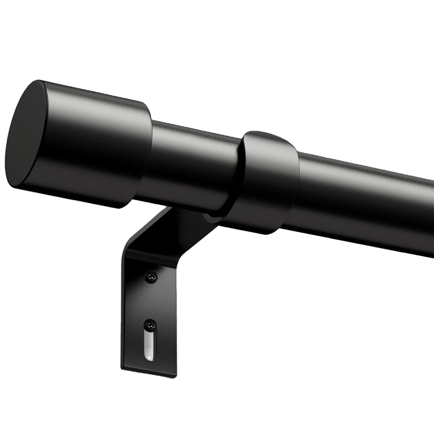 YIJIALE Black Curtain Rods Decor Aluminum Metal Window Curtains Rods Retro Curtain Rod