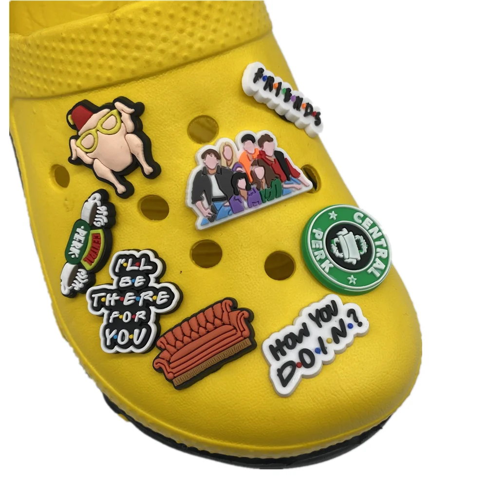 

i'll be there for you 2021 custom rubber friends croc gibz designer shoe charm gibz wholesale custom charms gift, As picture