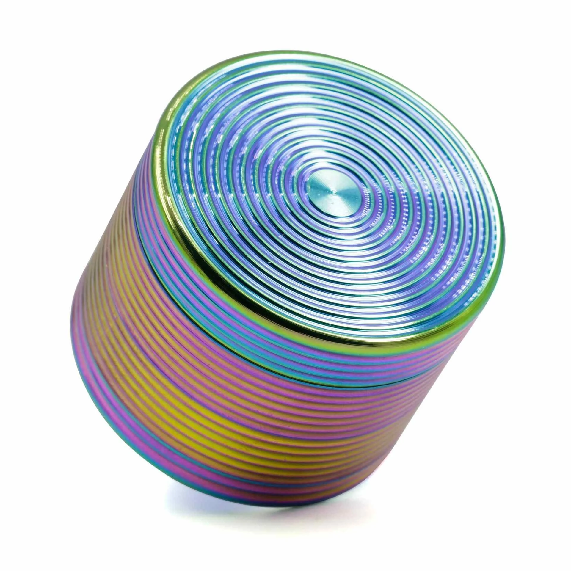 

Illusion Colorful Thread Dry Herb Grinder Diameter  Zinc Alloy Shinny Tobacco Grinder jhcentury, Picture