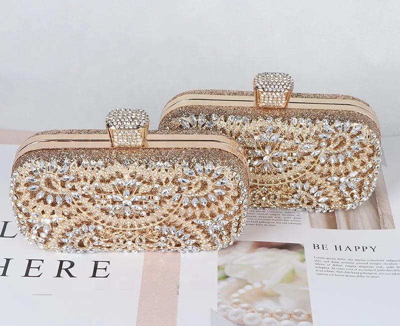 

New Style Party Shiny luxury Diamond Rhinestone Pearls Beaded Wedding Evening Bag Clutch Purse For Ladies