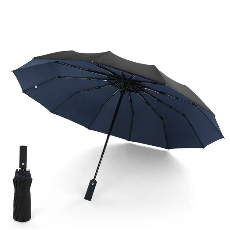 

23 Inch Travel Sun and Rain Windproof Umbrella 3 Fold Double Side Umbrella, Customized color