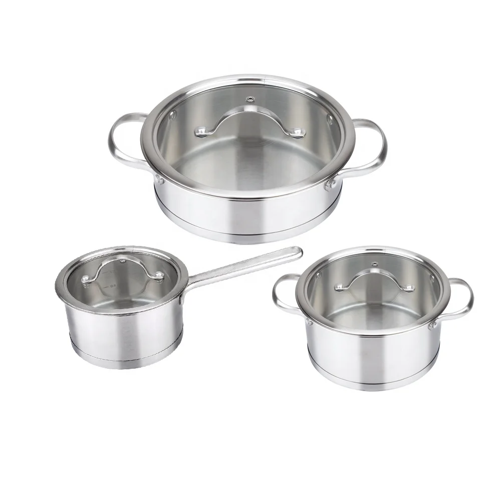 

Superior material robust strong mirror polish wholesale stainless steel mexican cookware with lid