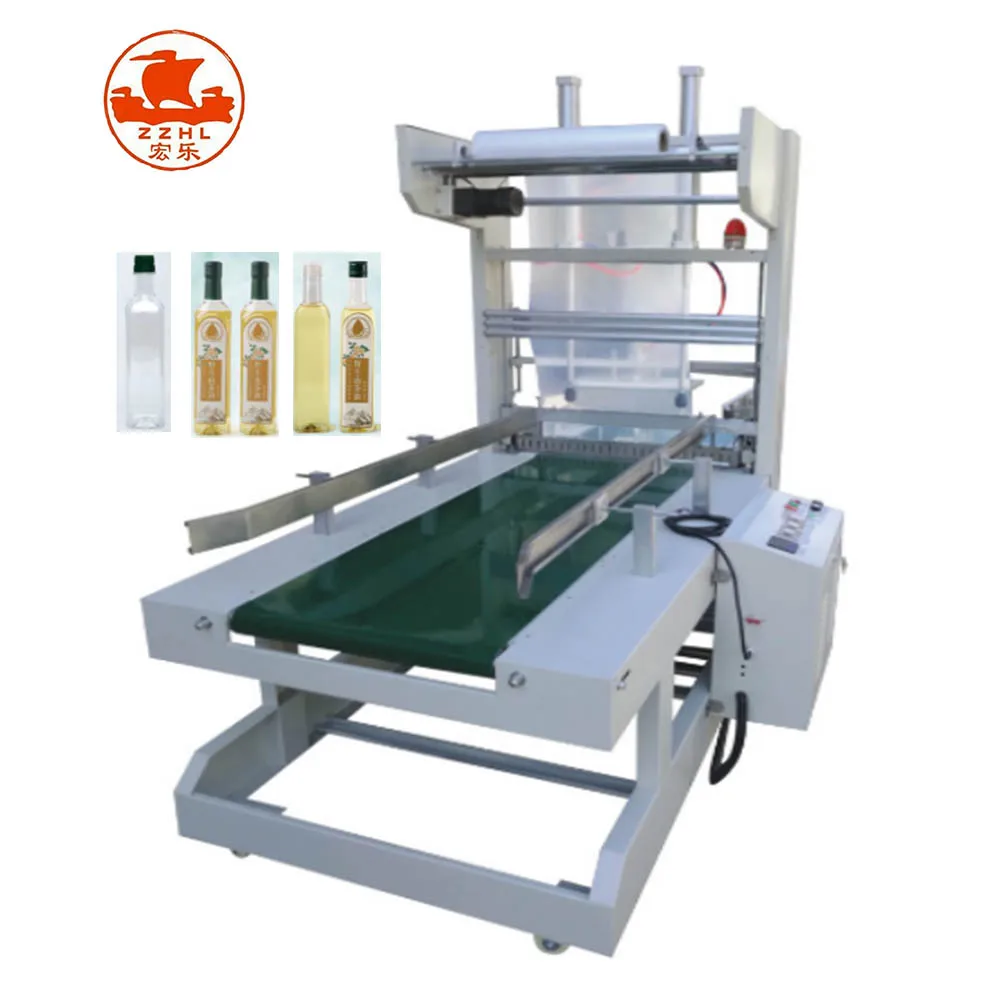 Plastic Water Bottle Packing Semi-Automatic Shrink Sleeve Labeling Machine / Pe Film Shrink Packaging Machine details
