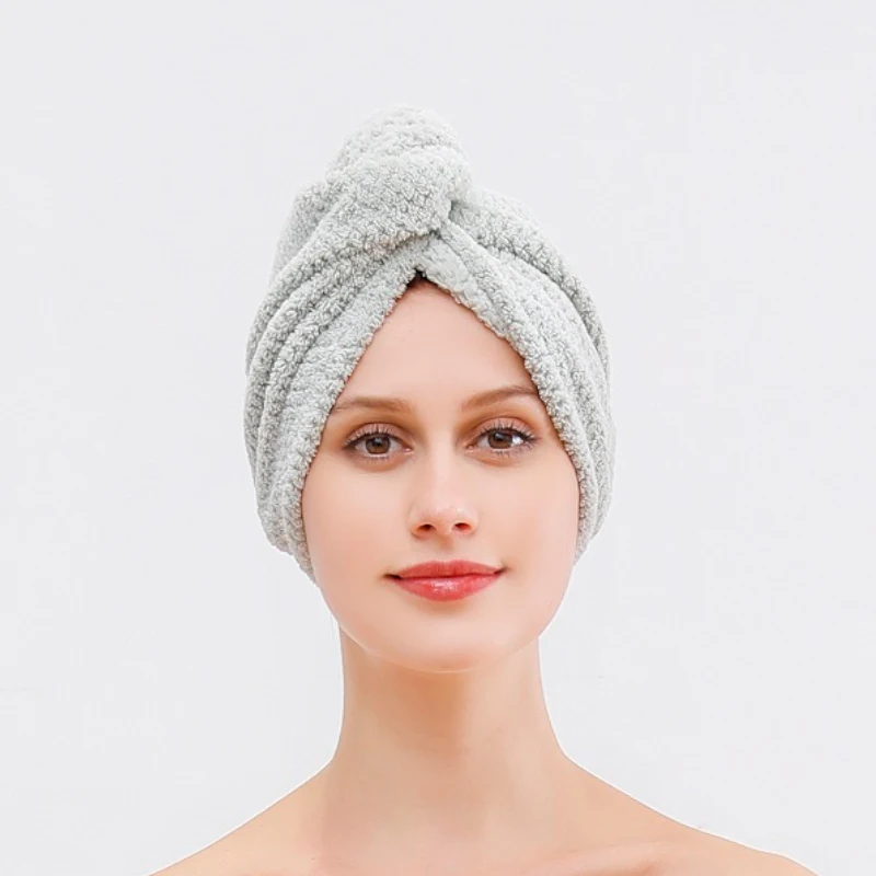

Hair-drying Wrap Turban Microfiber Drying Head Dry Hair Towel Quick-drying Hair Cap Shower