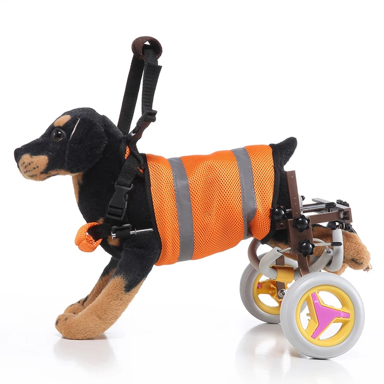 

Hot Sale Dog Rehabilitation Product For Walk Pet Dog Wheelchair For Hind Legs Good Design Wheelchair For Disabled Dogs, Green / orange