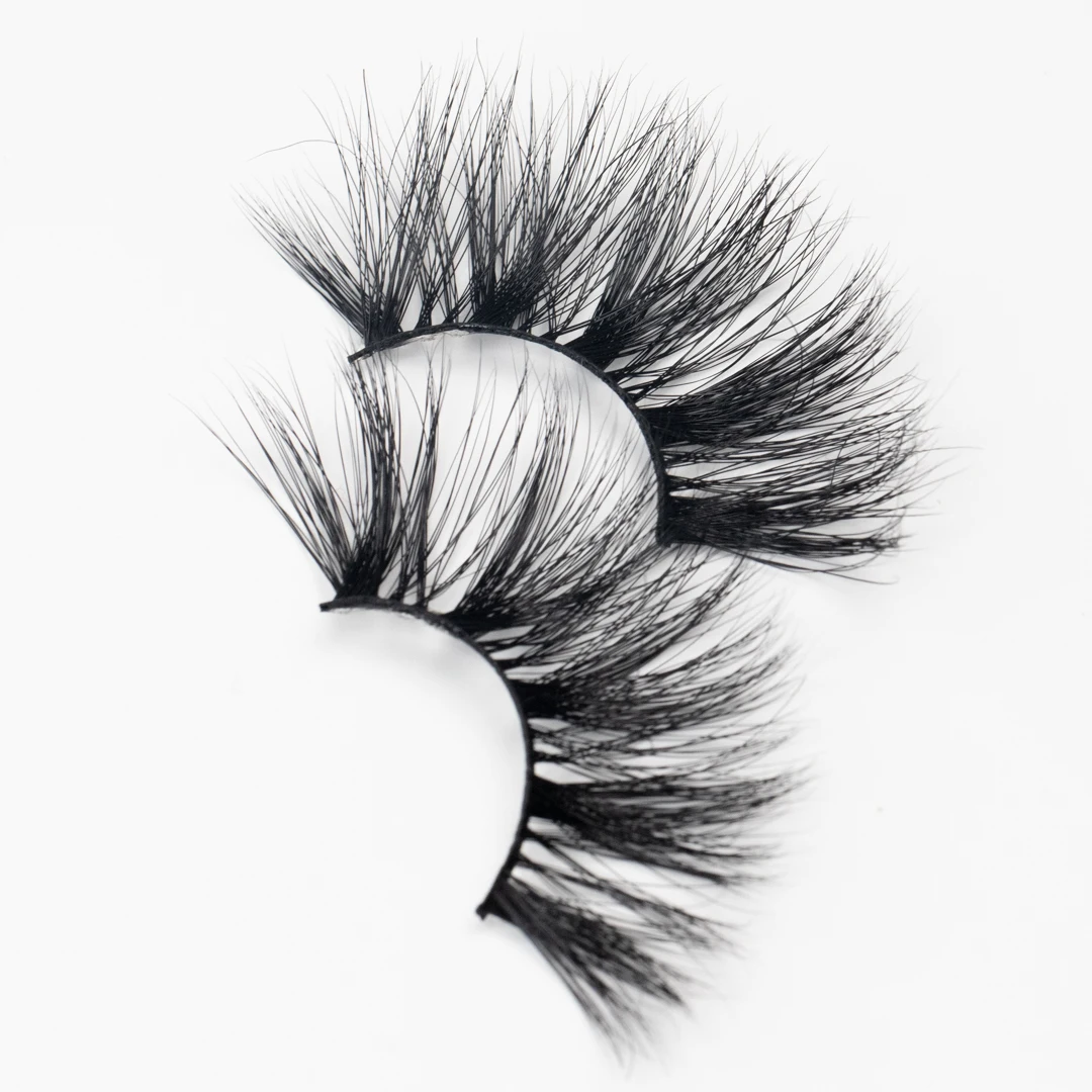 

83 styles hot selling 25mm strip real mink lashes with Custom Private Label