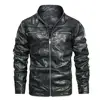 Men's new creative bamboo leather jacket racing leather leather jacket manufacturer