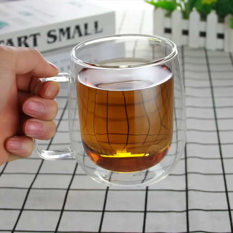 

Factory supply transparent Turkish double glass with coffee cup, Clear