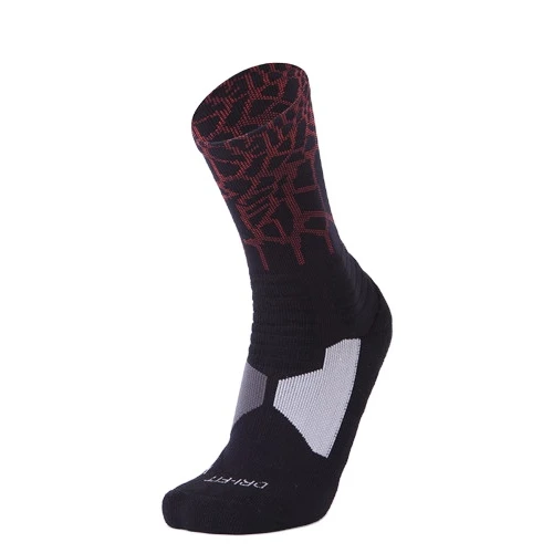 

Wholesale Anti Slip Basketball Football Custom Logo Mesh jacquard Sport Socks , Grip Athletic Crew Compression Socks Men