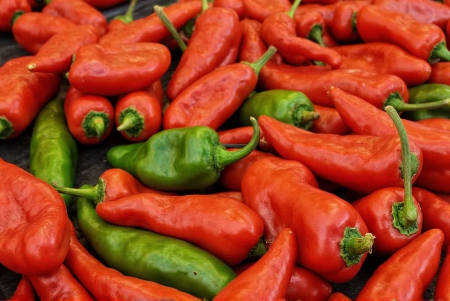 Freshly sliced peppers arranged on baking sheet for oven drying