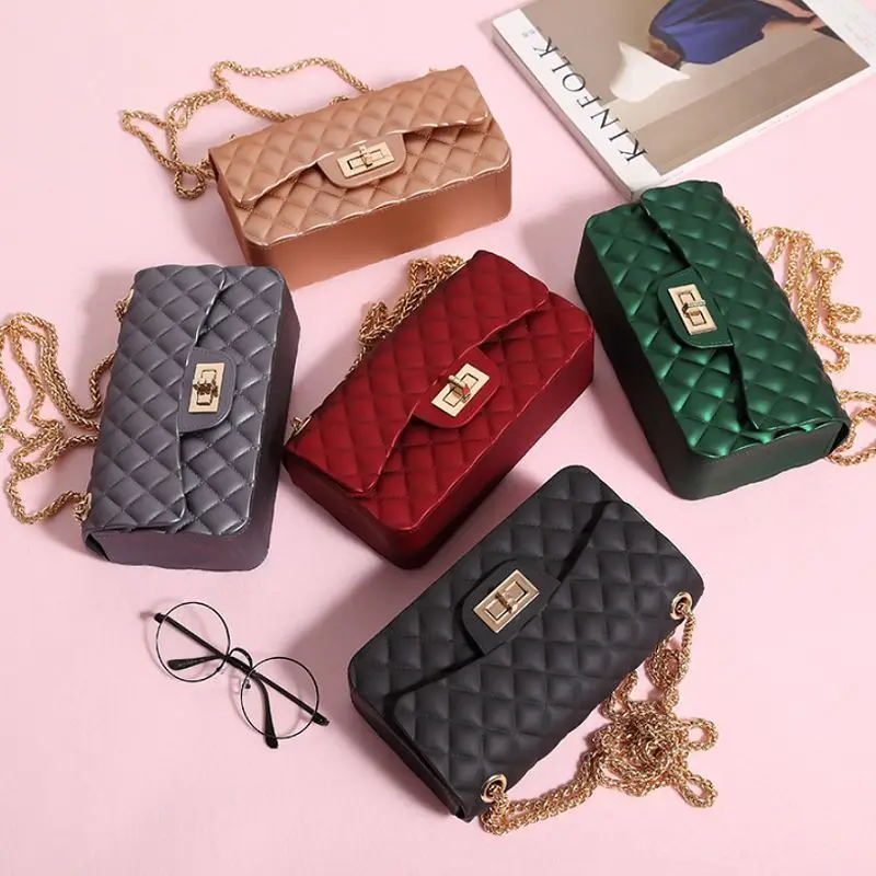 

Elegant Ladies Evening Clutch Small Square Handbag Metal Chain Sling Bag Single Shoulder Purses Luxury Fashion Women Hand Bags, Multicolor