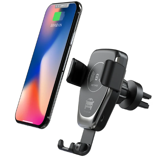 

2021 Air Vent C12 Car Mount Phone Holder Bracket Qi Charger Gravity Phone Holder in Car Wireless Cell Phone Holder for Car