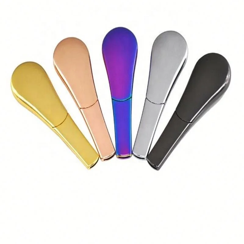 

Wholesale Portable Herb Tobacco Cigarette Pipe Metal Spoon Mini Detachable Smoking Pipe jhcentury, Gold/blue/sliver/rose gold/purple/colorful