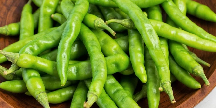 Freshly roasted Hatch green chili peppers