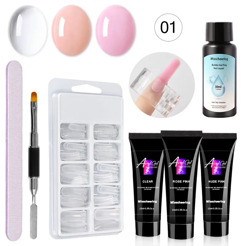 

Misscheering Nail gel Kit for Gel Extension Set Soak Off Acrylic Poly Quick Building pretty nail UV Gel Nail Art