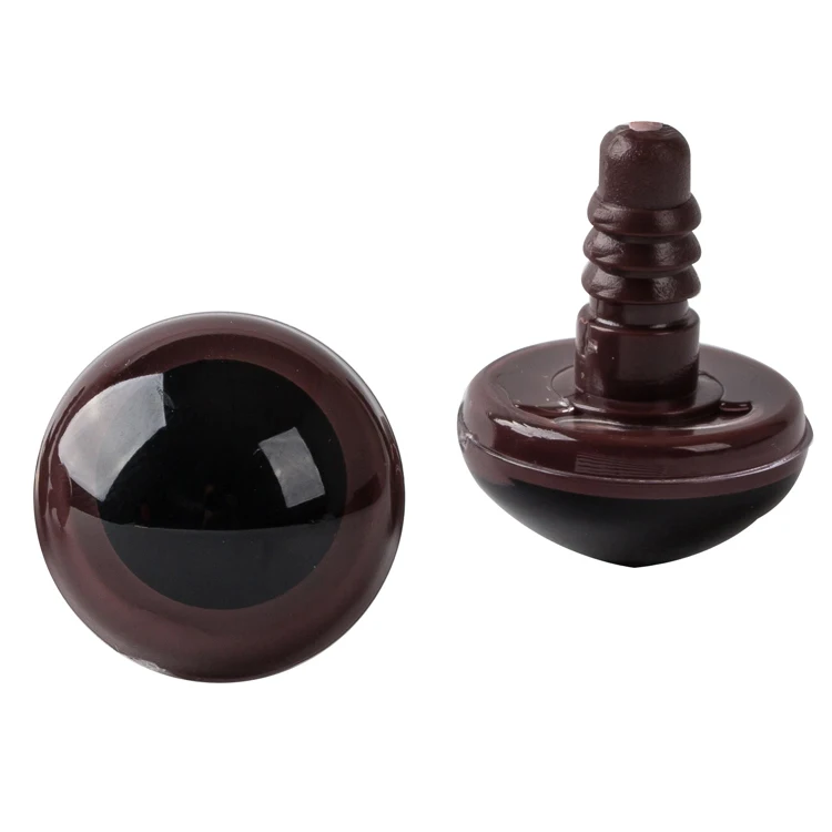 

Eco-friendly dark brown color three part cat eyes plastic doll toy eyes for wholesale, Blue brown white orange green or customized