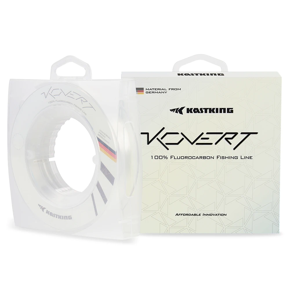 

KastKing Kovert 46m 183m 4-50LB 0.16-0.7mm 100% Carbon Sinking Fishing Line Strong Full Fluorocarbon Leader Line German Material, Clear