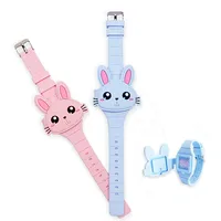 

Unique LED display rabbit cat shape silicone material Wrist kids watch