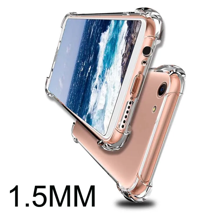 

For VIVO U3 / Y19 / Y5S / Z5I / U20 1.5MM Thickness Airbag Anti-Knock Soft TPU Clear Transparent Phone Back Cover Case