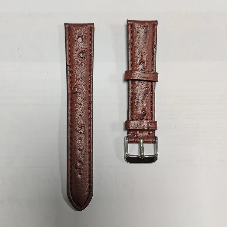 表带软哑光皮革鸵鸟皮表带表带18毫米20毫米22毫米24毫米精工配件表带