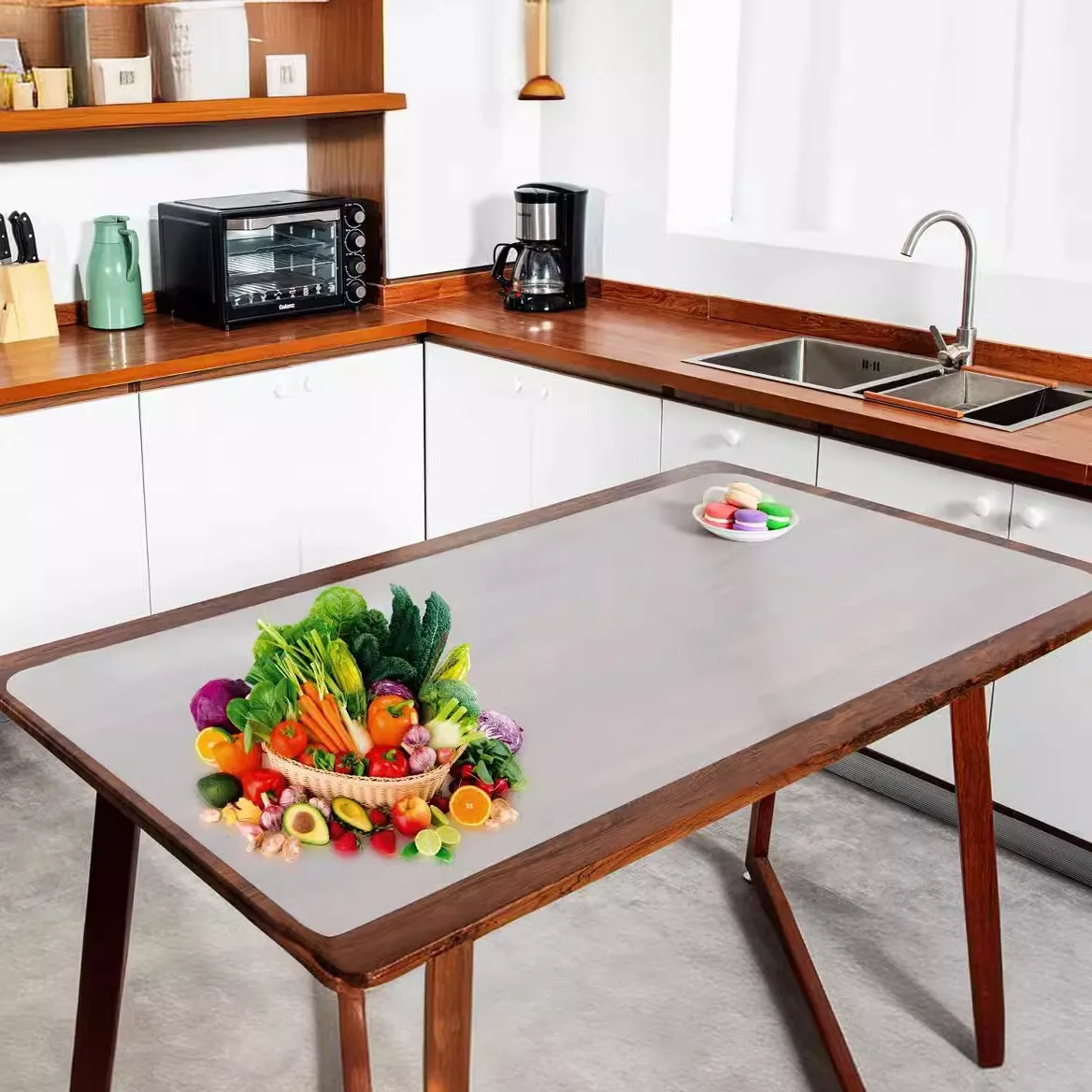 100% Food Grade Silicone MatFDA Large Size Silicone Kitchen Table MatThick Heat Resistant Dining Table MatCustomized Any Size