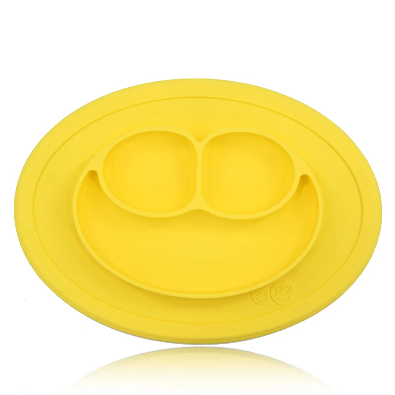

Silicone divided baby dinner plates tableware