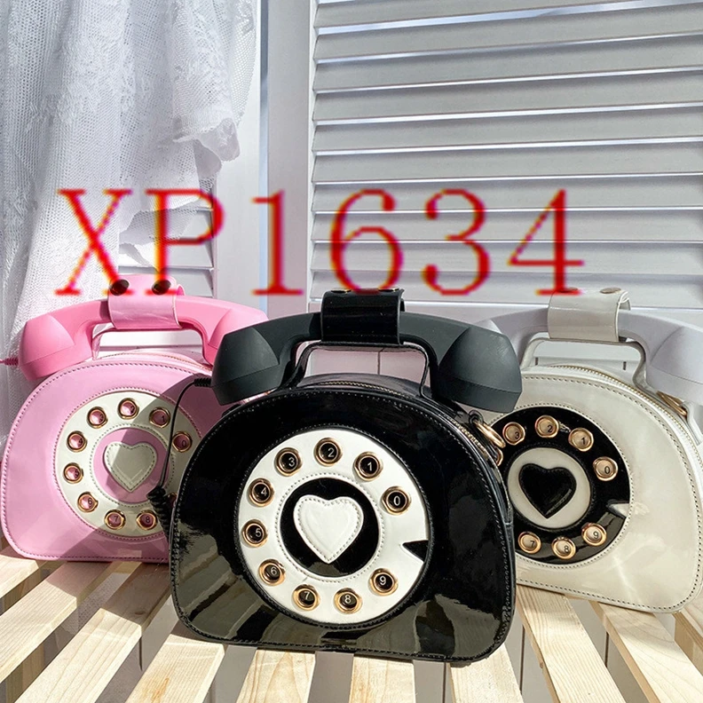 

XP1634 2021 new creative sweet girl funny personality digital simulation answer the phone messenger bag female