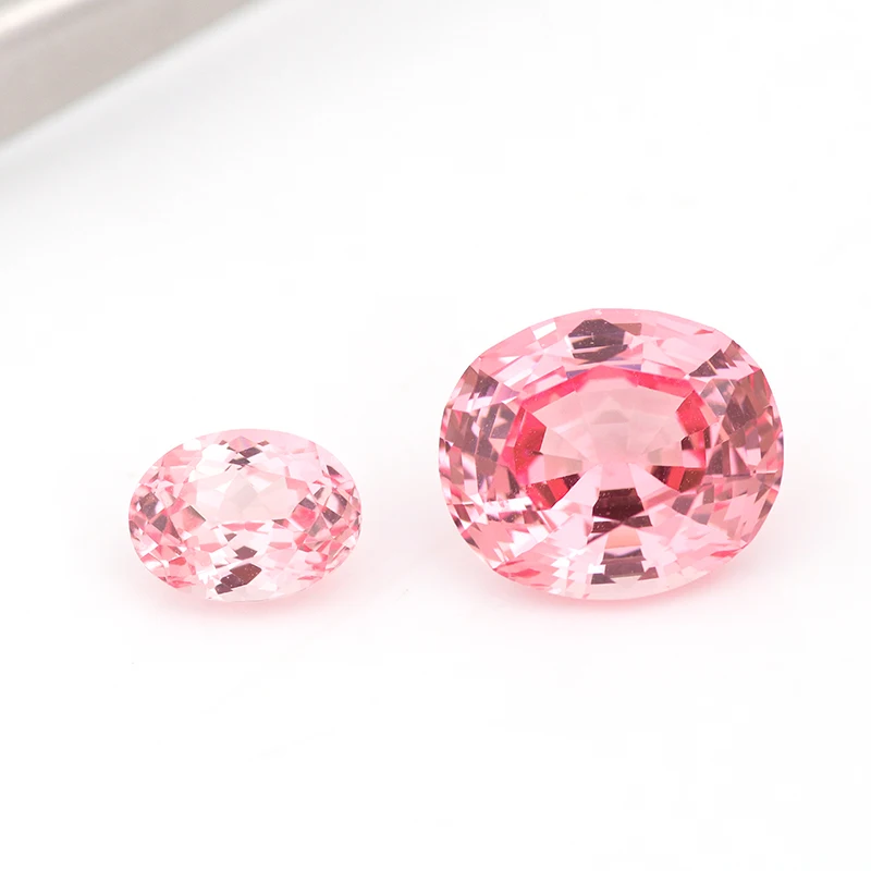 

Factory Sale Gemstone Orange Pink Lab Diamond Oval Brilliant Cut Certificate Loose Lab Grown Sapphire Stone