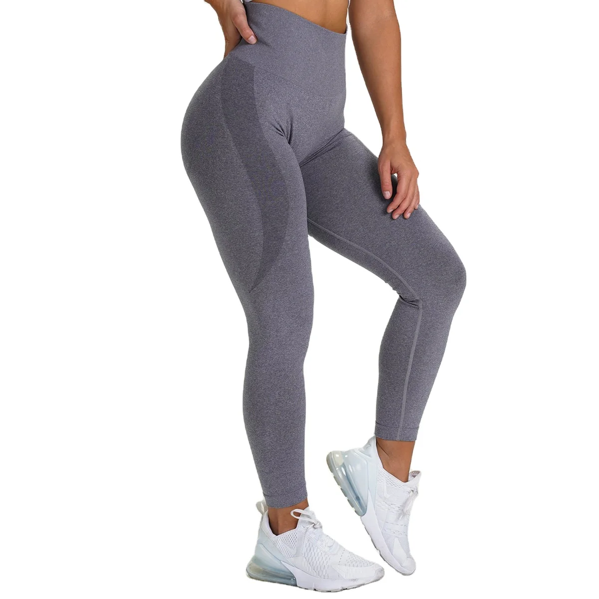 

Summer 2021 Casual Skinny High Waisted Fitness Yoga Pants Solid Color Yoga Workout Legging Women Pants, Picture shows