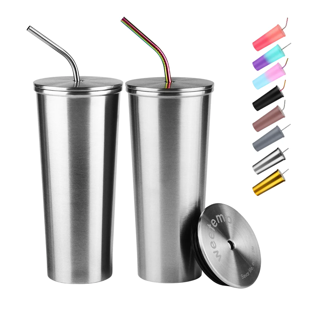 

Sublimation Coffee Mugs Tumbler 700ml Stainless Steel with Lid Eco-friendly CLASSIC tumbler with Lids and Straw, Customized color