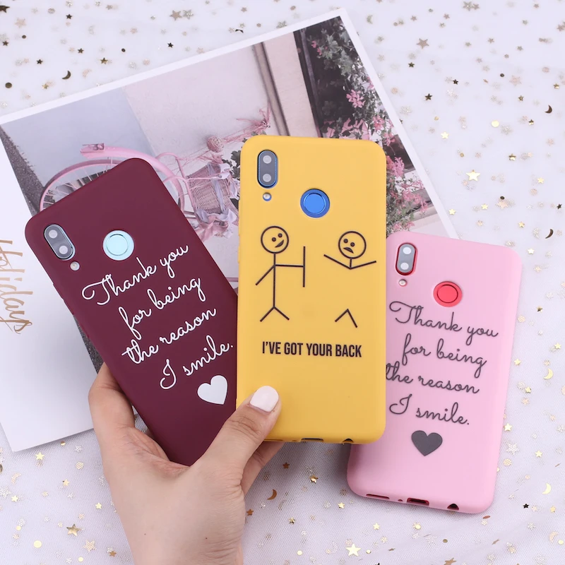 

For Samsung A41 S8 S9 S10 S10e S20 Plus Note 8 9 10 A7 A8 Cute Love Quote Got your Back Silicone Phone Case Cover Capa Fundas, Mix colors