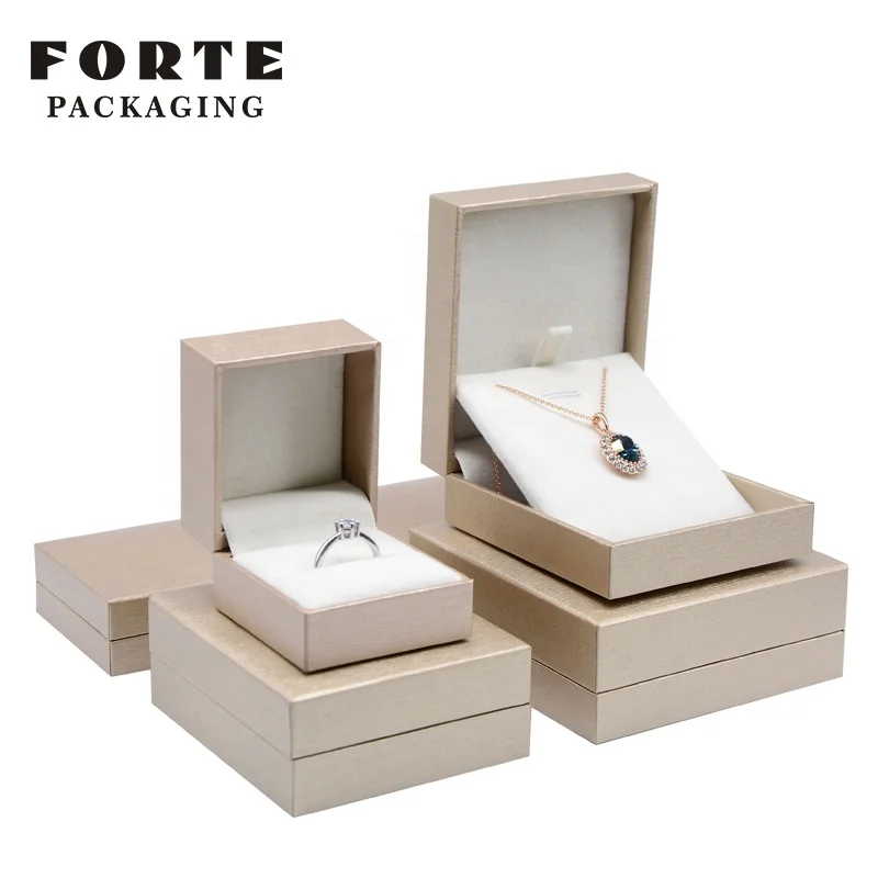 

FORTE Right angle gold paper custom luxury jewellery ring boxes necklace packaging jewelry box with logo