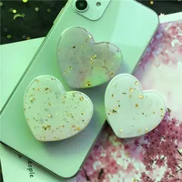 

Wholesale new design heart shape marble flexible cell phone holder for popsocket