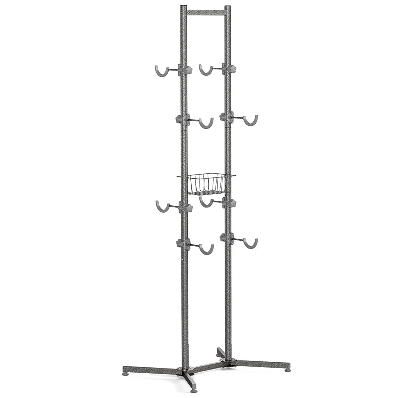 Four Bike Repair Stand Foldable Iron Bike Rack Holder Storage 100kg Load Capacity Portable Indoor Bicycle Stand