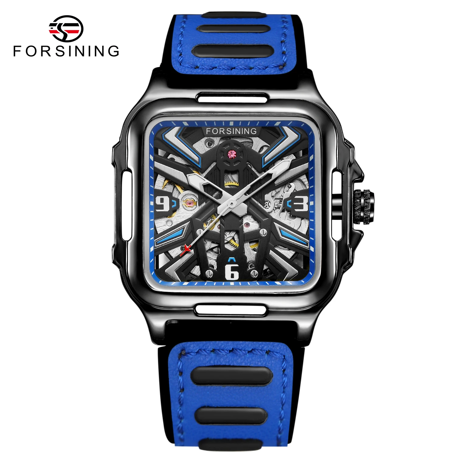 Forsining New Relogio Masculino 3D Hollow Out Dial Custom Skeleton Automatic Men Watch  for Men's Luminous Watches Mechanical