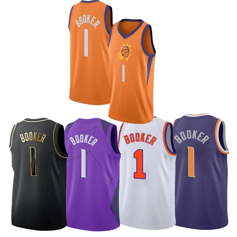 

New Customized Embroidered Men's #1 Devin Booker Basketball Jerseys