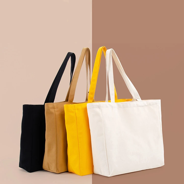 

CG054 Wholesale ladies fashion shopping bag reusable blank canvas tote bag