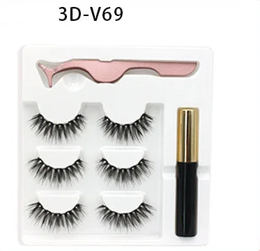 

Wholesale High Quality Private Label Box Magnet False Mink Eyelash Set Lash Eyeliner Magnetic Eyelashes, Natural color
