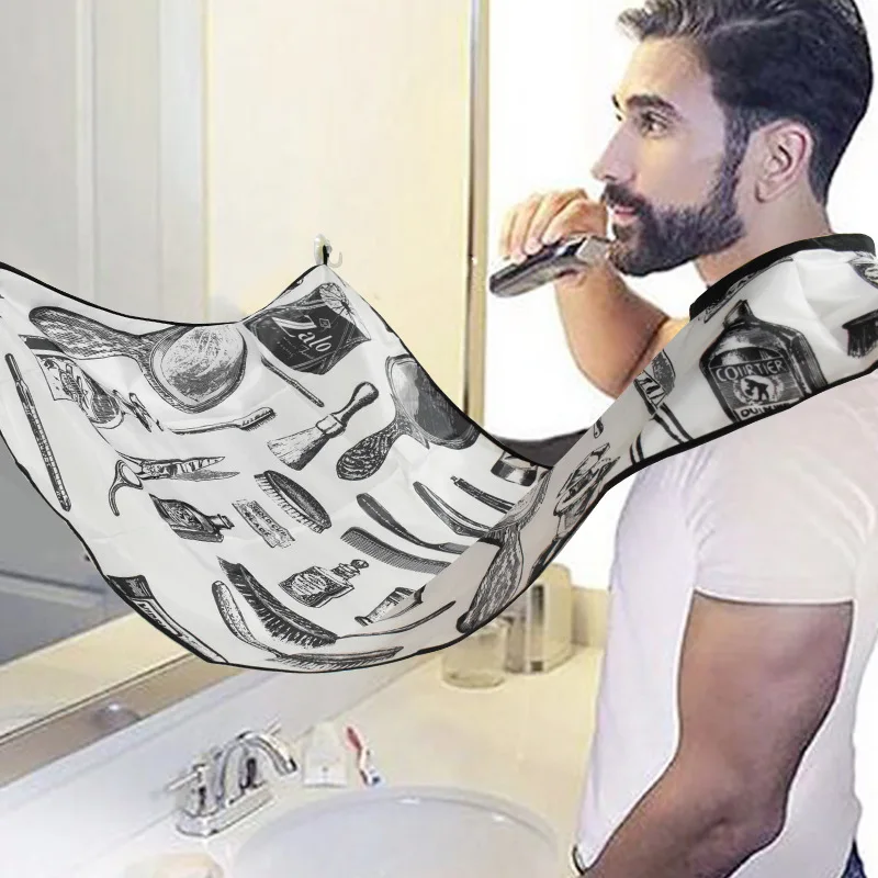 

Kefei Beard Apron Waterproof Salon Cape Hairdresser Capes Printing Shaving Apron