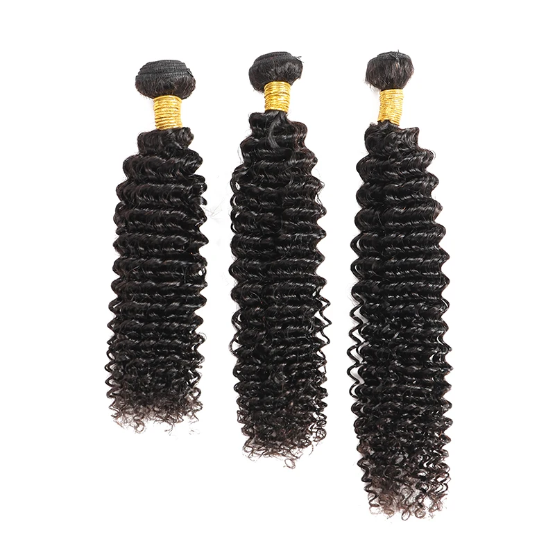 

Kinky Curly 3 Bundles With Closure Human Hair Bundles With Closure Brazilian Hair Weave Bundles With Closure