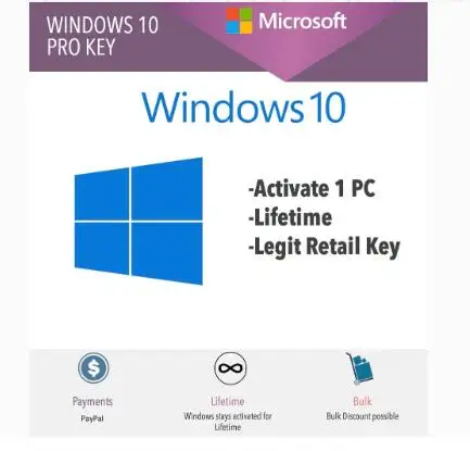 

100% Working Win 10 Professional Microsoft Windows 10 Pro Product Key Software FPP OEM Key License